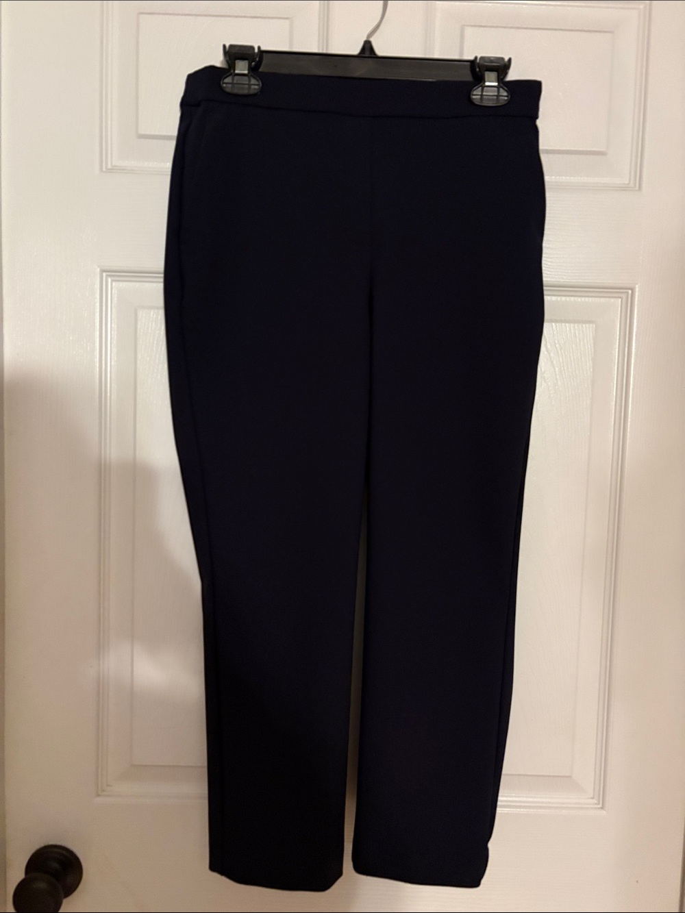 Women's Navy Straight-Leg Work Pants Size 6